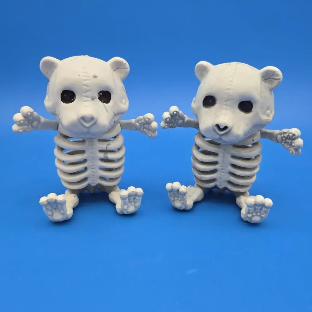 Lot Of 2 Seasons Crazy Bonez Teddy Bear Skeletons Halloween Decor Props